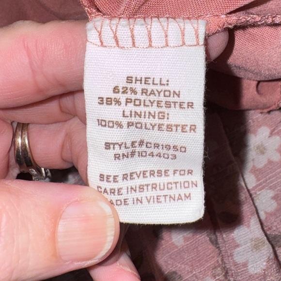 Blu Pepper Pink Floral Smocked Midi Dress S Ruffle Strap Tiered Cottagecore Boho - Picture 6 of 7